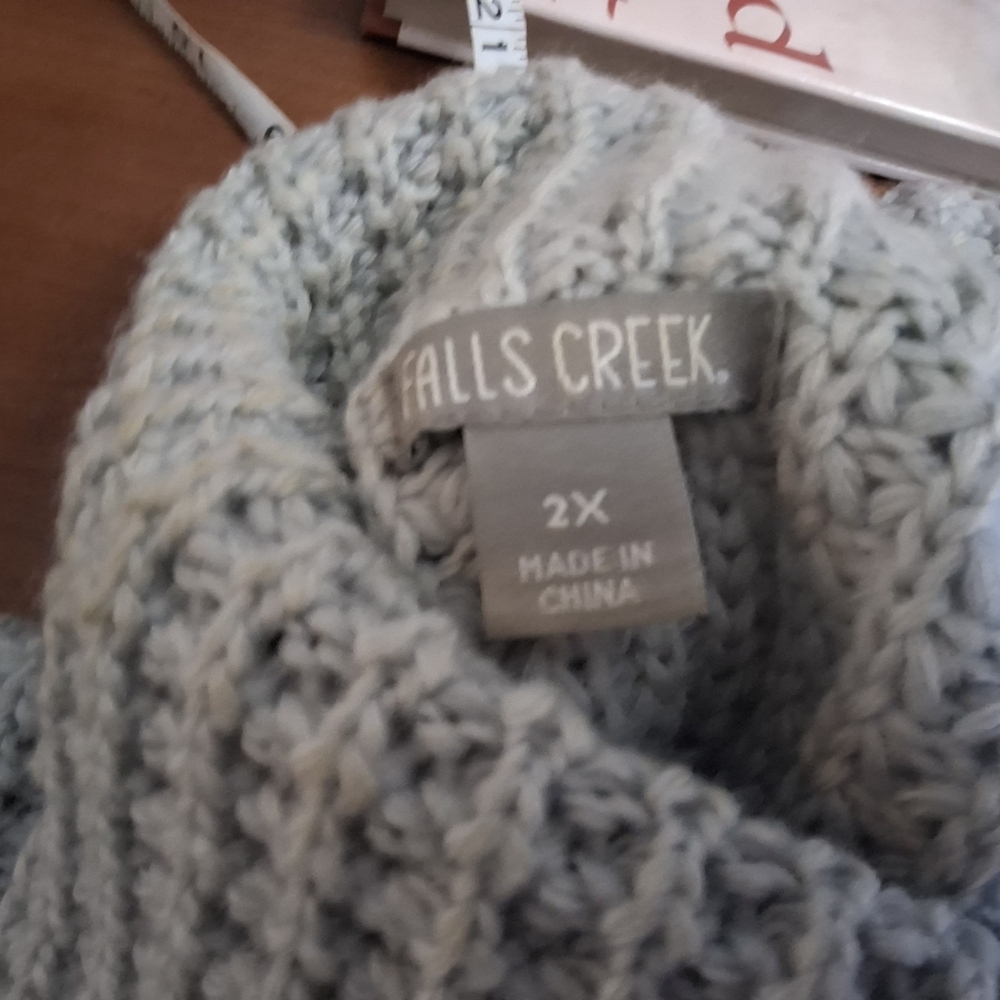 Falls Creek Taupe Cowl Neck Sweater - Picture 6 of 8